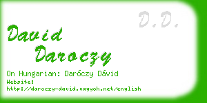 david daroczy business card